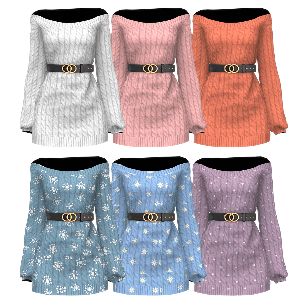 Галерея мода Платье Camelia Knitted Belted Dress #1